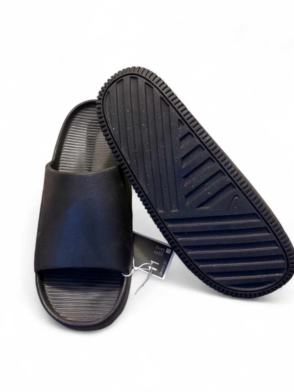 Nike Black Men's Slide Sandals - Cushioned Ribbed Footbed